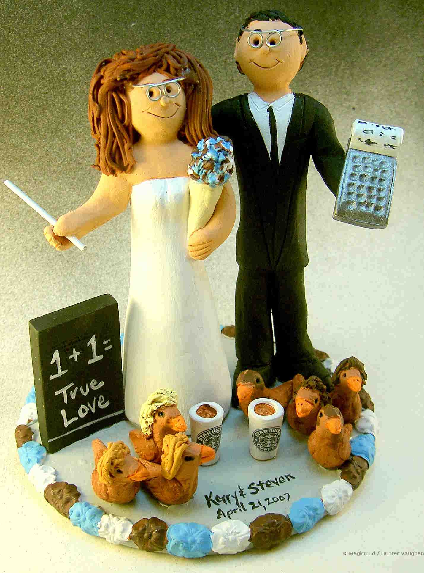 Accountant's Wedding Cake Topper