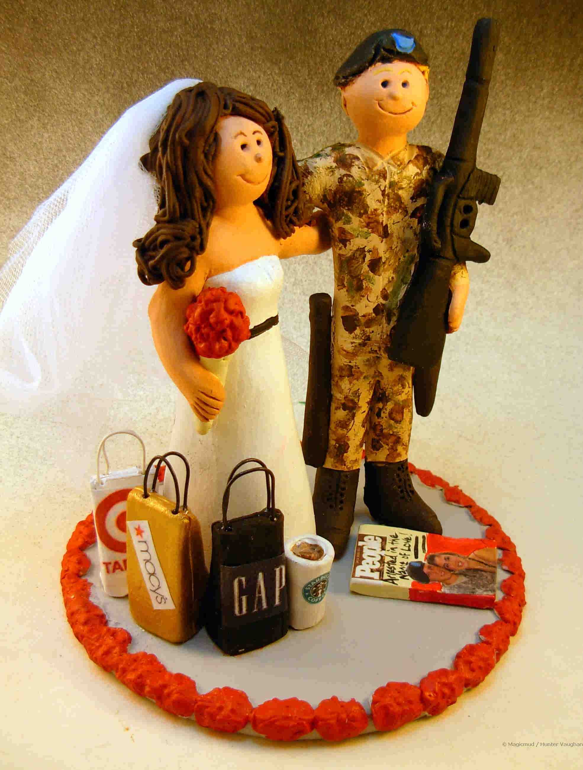 Army Wedding Cake Topper