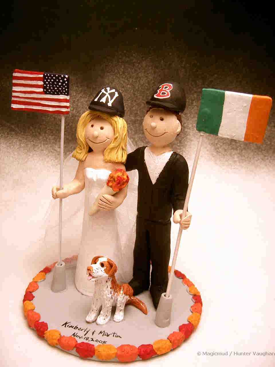 Home Run for True Love with a Baseball fans Wedding Cake Topper