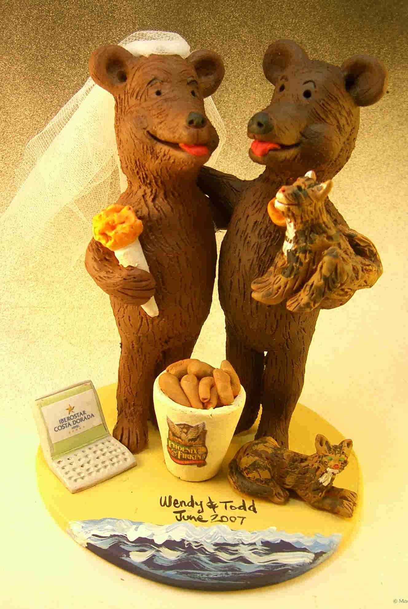 Bear Themed Wedding Cake Topper