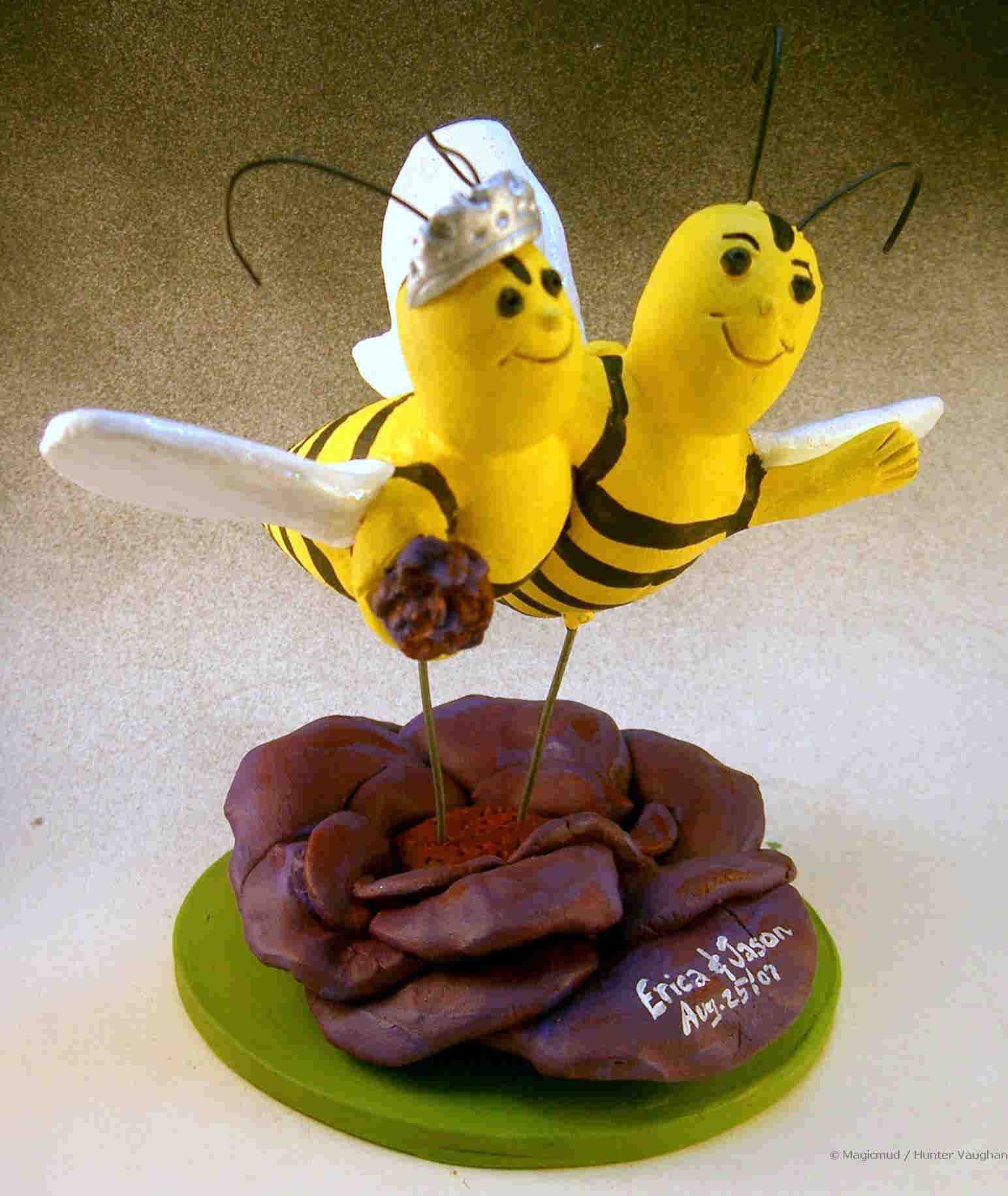 Bee's Wedding Cake Topper