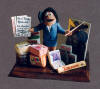 Corporate Figurine, a personalized gift created for executive at kraft foods surrounded by her products.