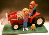 Personalized Anniversary Sculpture made to order!...He loves Her, and his tractor too!