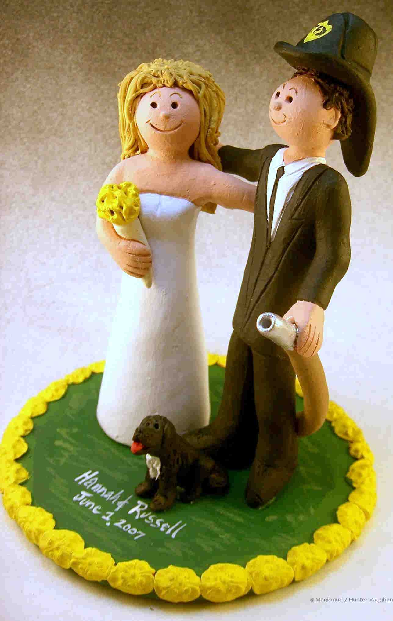 Firefighter's Wedding Cake Topper