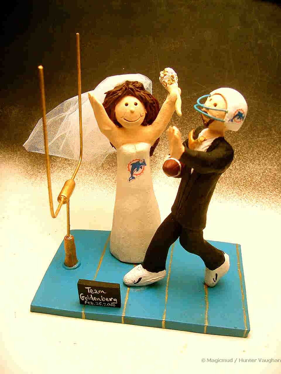 Football Wedding Cake Topper