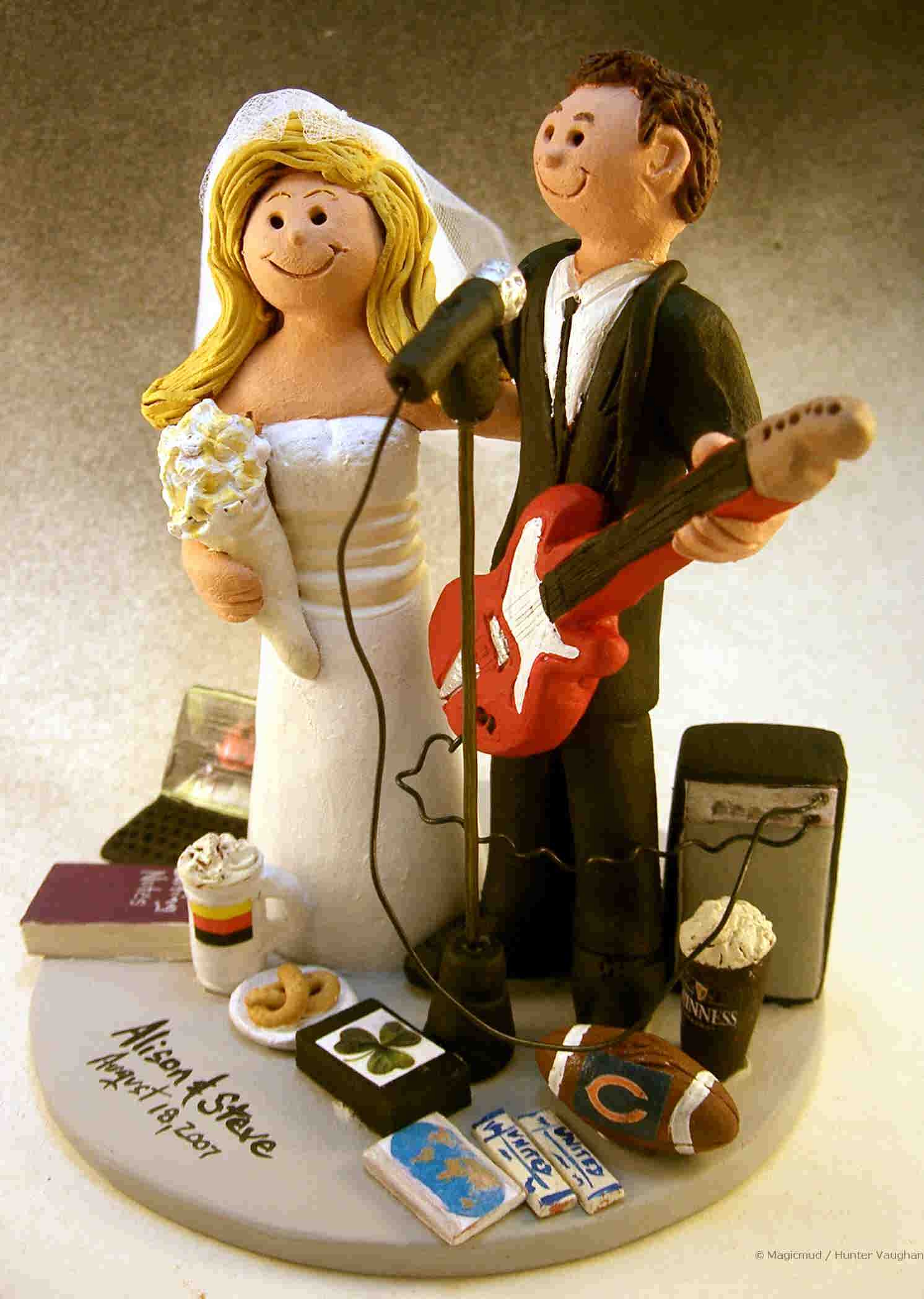 Guitar God's Wedding Cake Topper