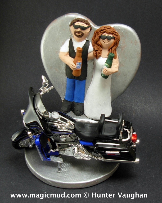 Harley Rider's Wedding Cake Topper