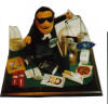 Attorney figurine with all his different sports gear, favorite foods, "faux" magazine with his picture on cover