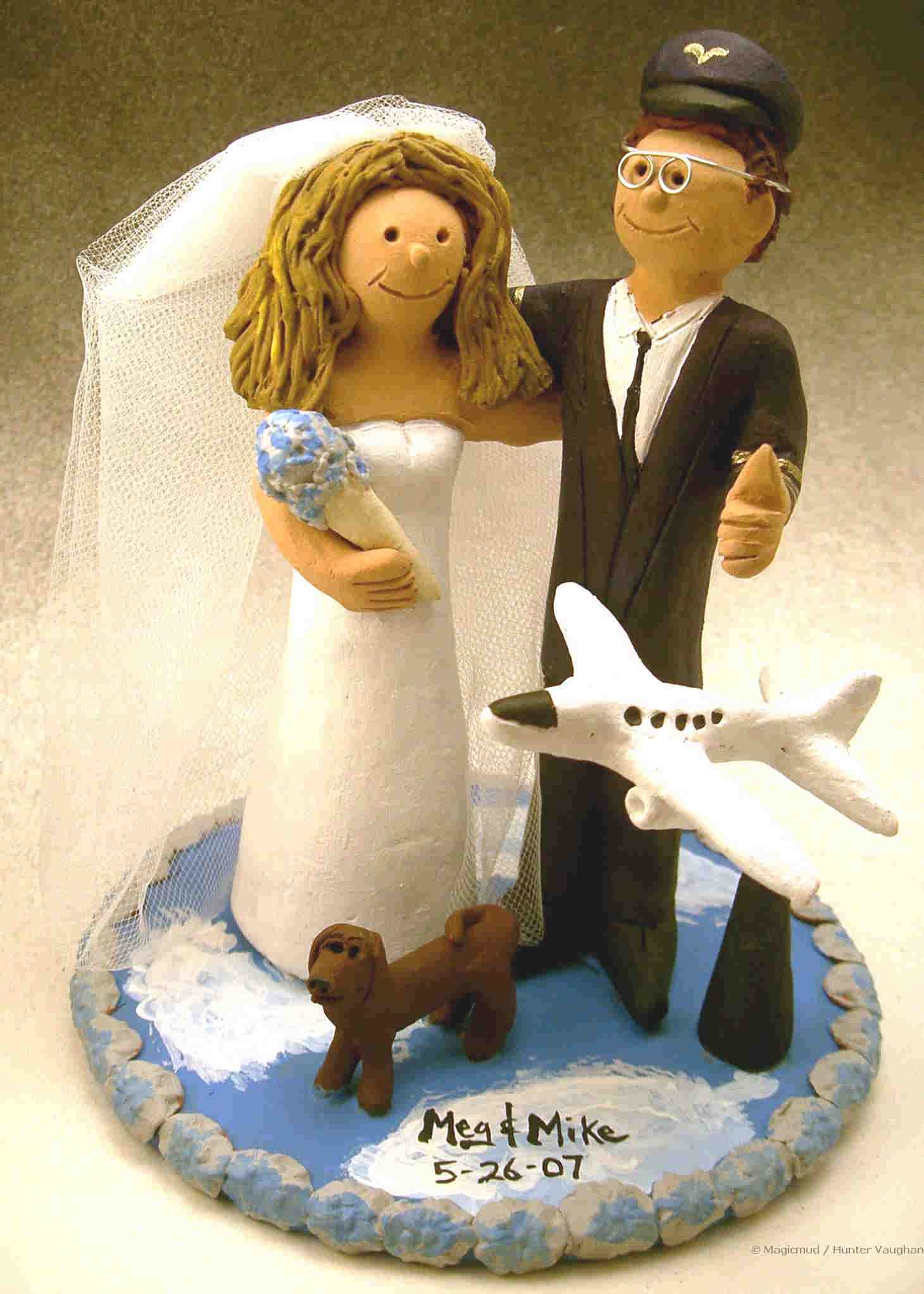Pilot's Wedding Cake Topper