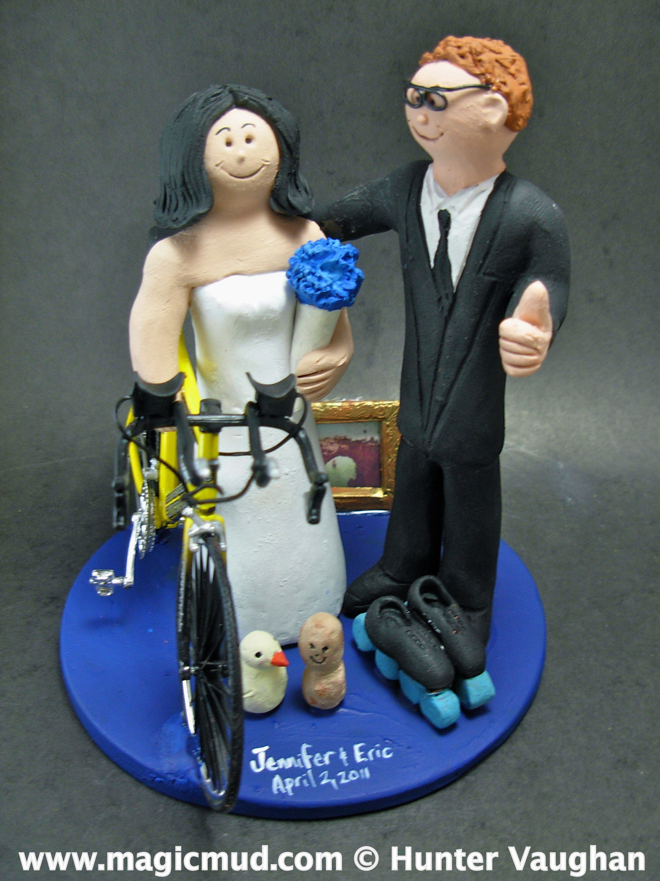 Roller Skater Wedding Cake Topper