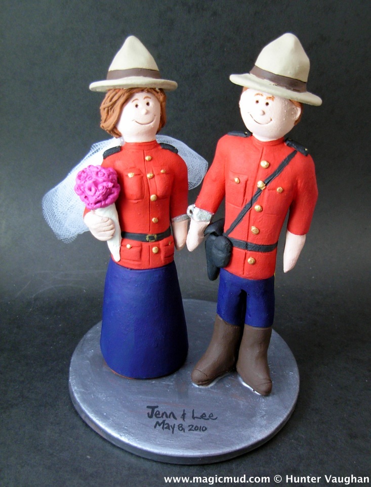 Royal Canadian Mounted Police Wedding Cake Topper