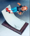 Custom trophy...Way Cool!! Skateboarder on a pipe....available no where else!! They'll love it...