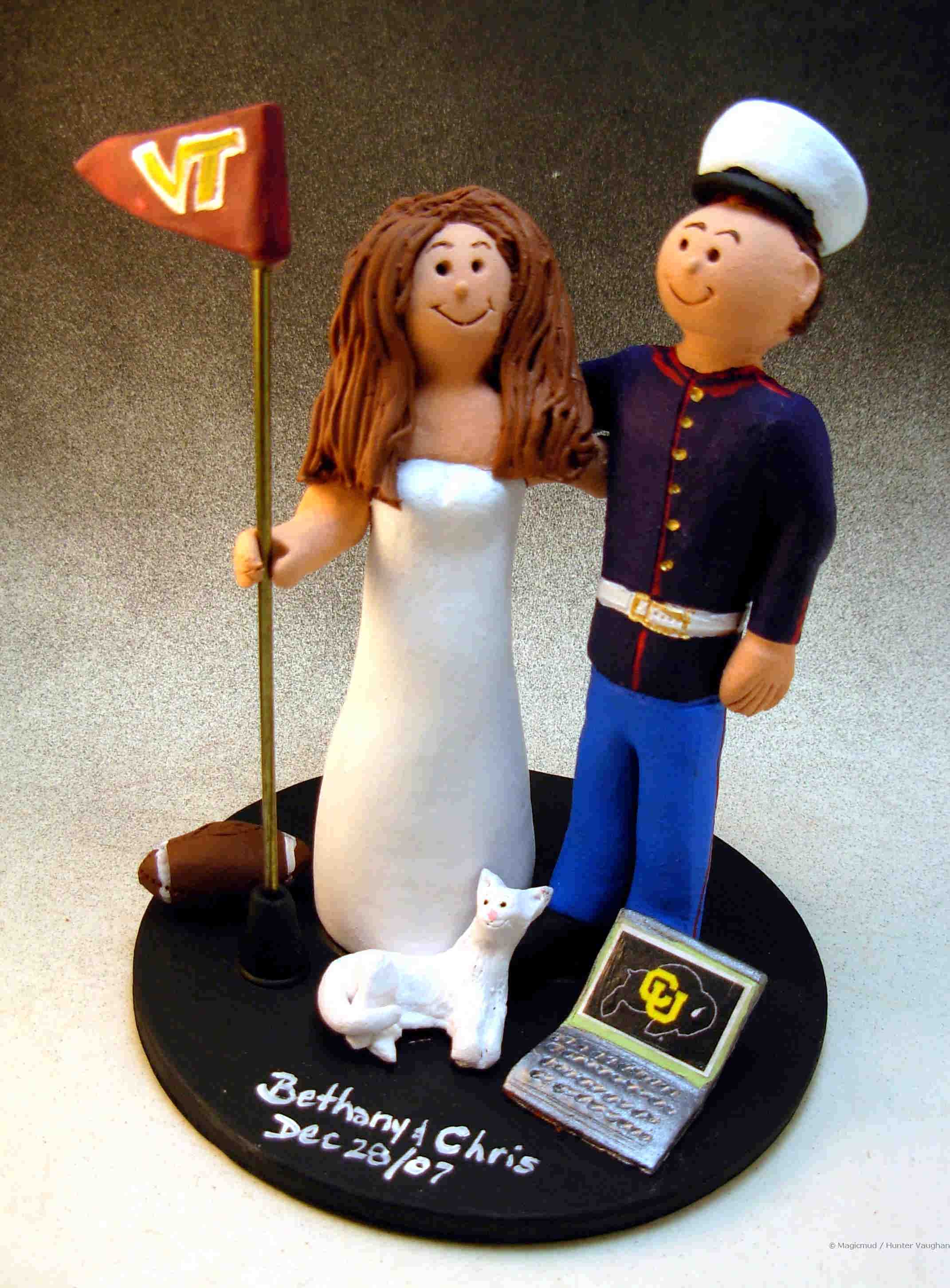 U.S. Marine Wedding Cake Topper