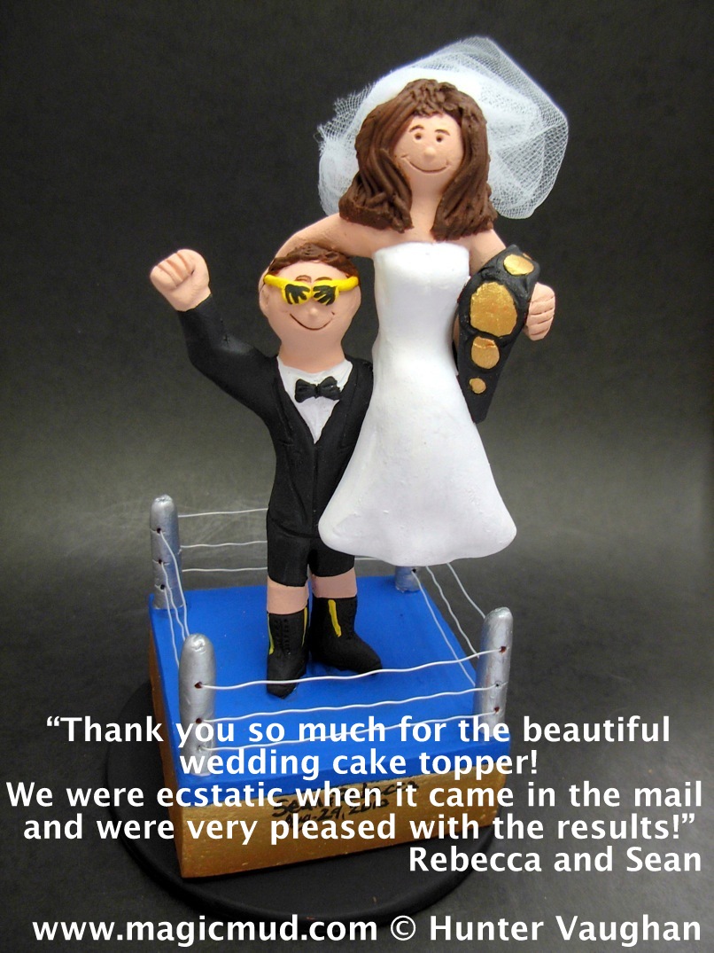 WWF Wrestling Wedding Cake Topper