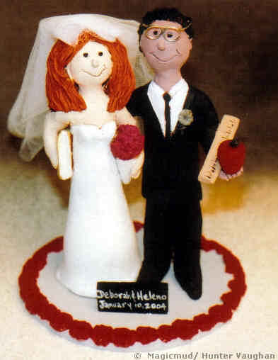 The apple of the Brides eye...the Teachers Wedding Cake Topper