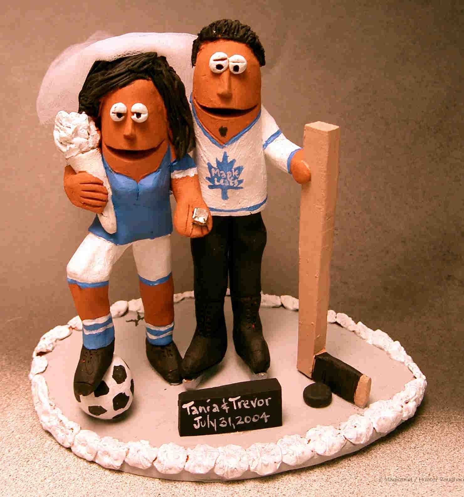 any sports wedding cake top can be sculpted for you