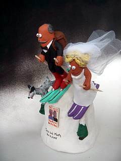 Any type of sport or activity can be incorporated...like this skiers wedding cake topper