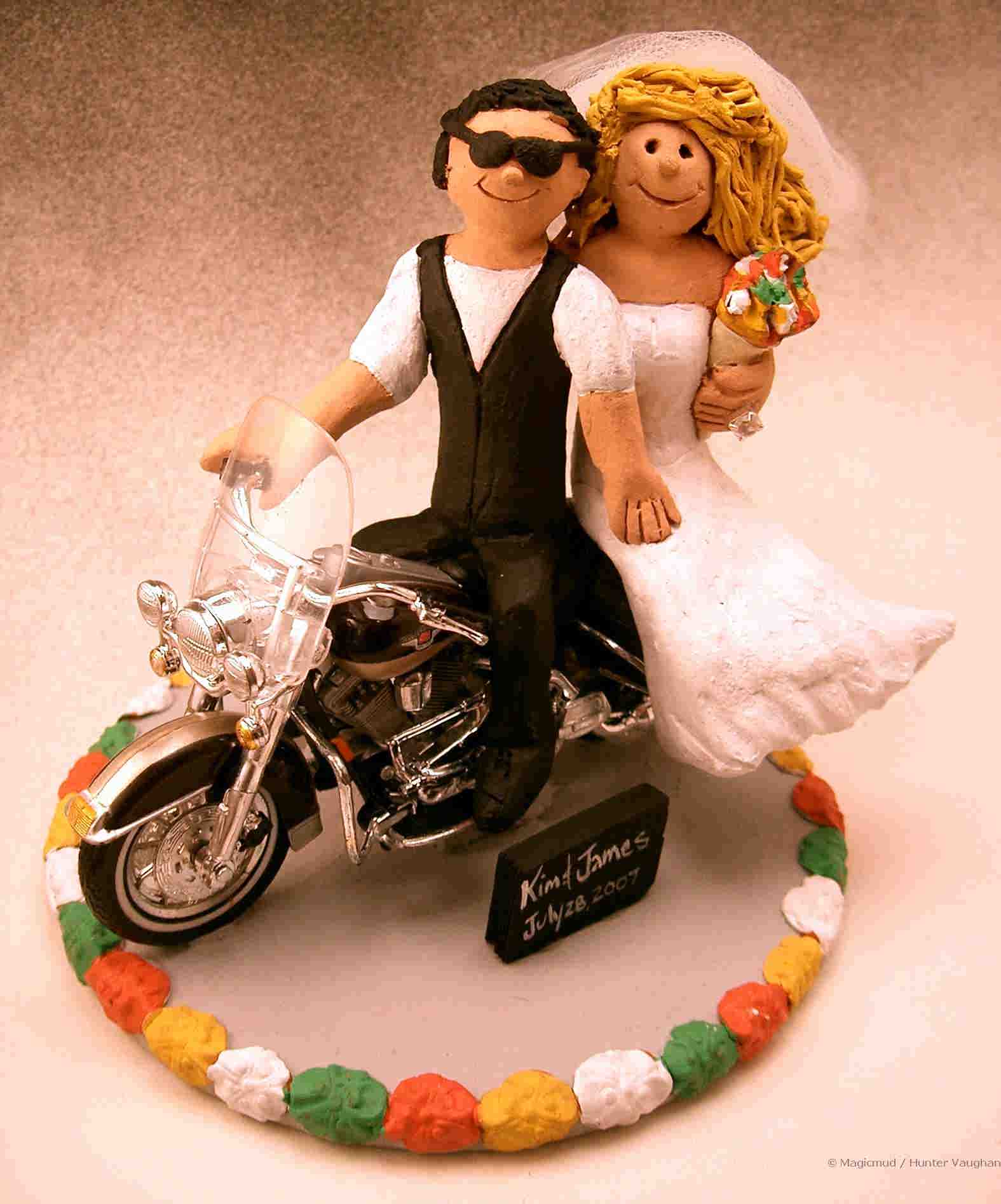 Wedding Cake Topper for Harley Rider
