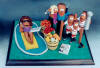 Fruit King Joe Longo with his 3 sons hockey team, little daughter in arms and Wife chillin' in the pool. A Totally personalized present, made to your "specs"!