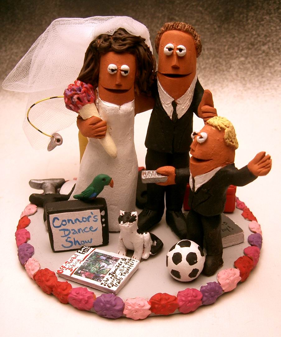 Family Wedding Cake Topper....the artist will create the figurine of your design