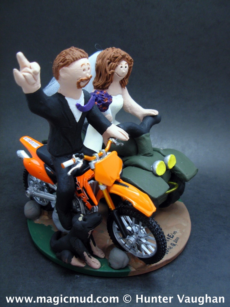 ATV and Dirt Bike Wedding Cake Topper