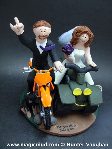 ATV and Dirt Bike Wedding Cake Topper