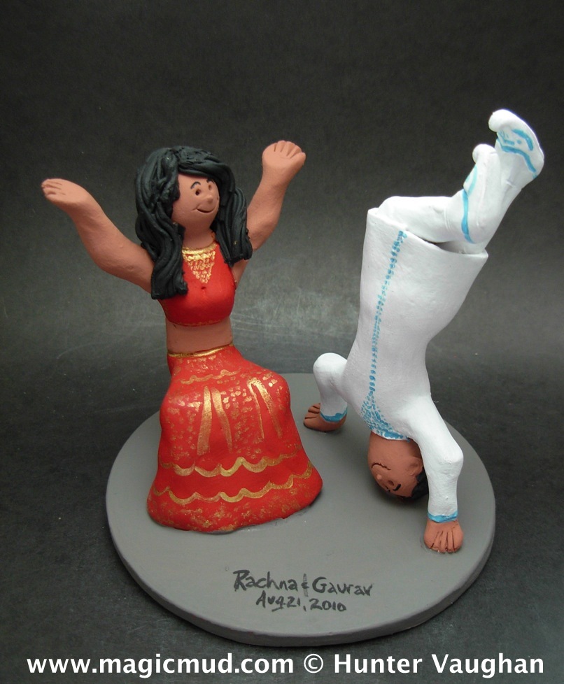 Bhangra Dancer's Wedding Cake Topper
