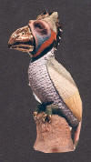 ceramic sculpture of fantasy bird
