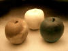 3 of 300 custom designed and raku fired ceramic apples...the perfect gift for a convention in the "Big Apple!"