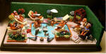 Special Birthday gift for a man who "has it all"...custom made clay caricature of the whole family...poolside!