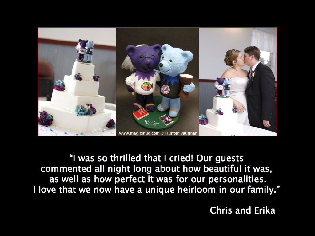 Chris and Erika's Jerry Bear Wedding Cake Topper