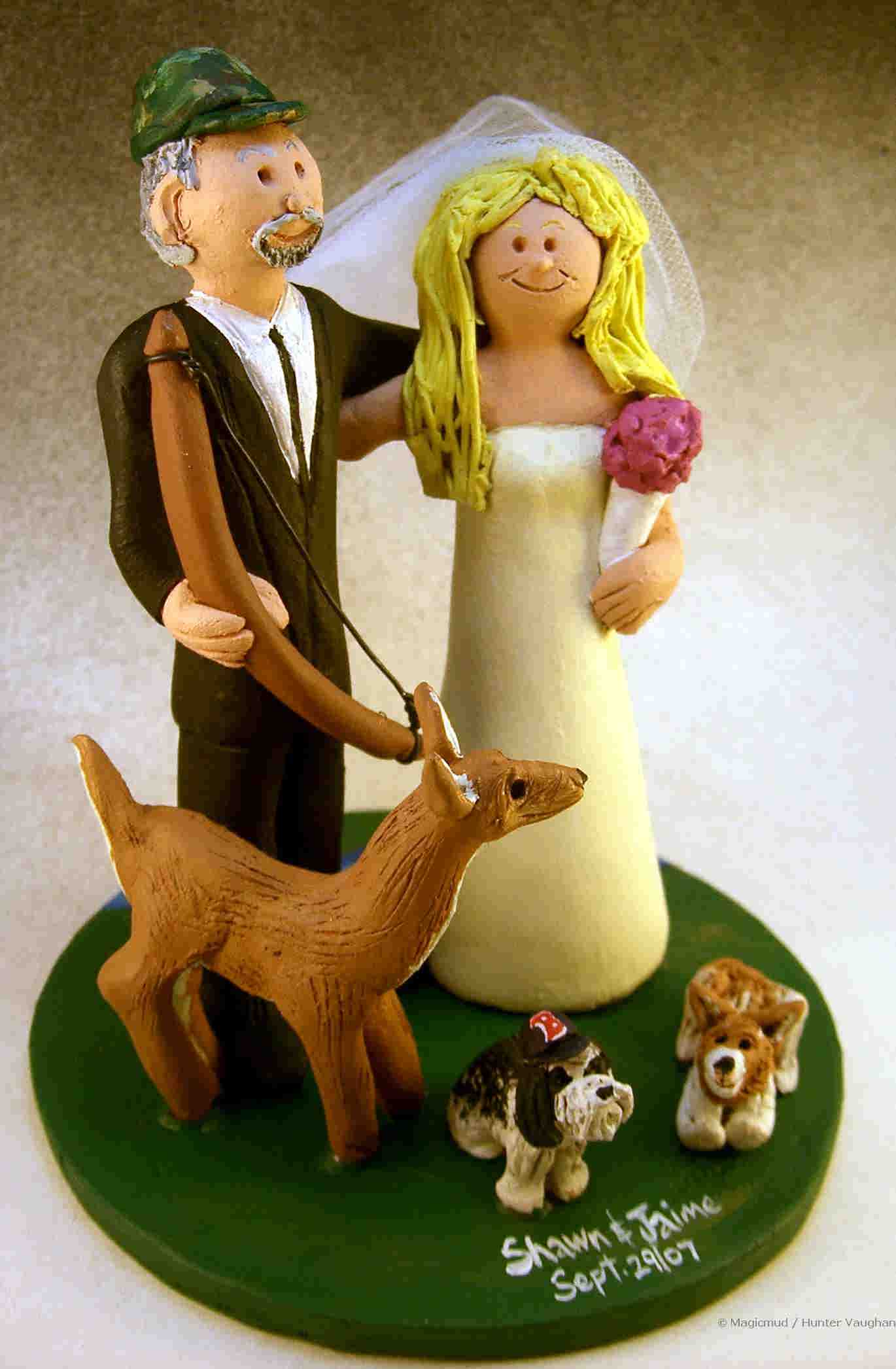 Deer Hunters Wedding Cake Topper