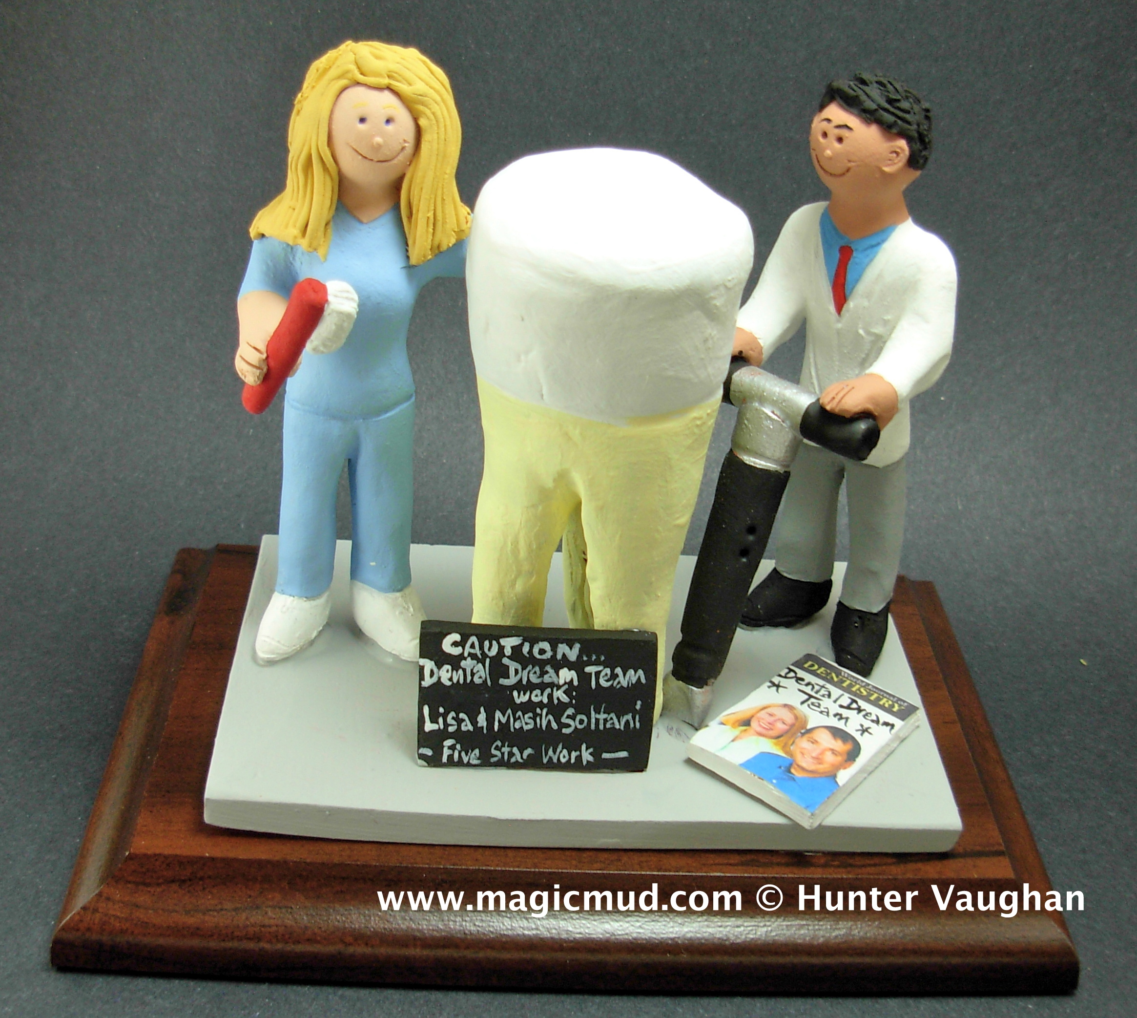 Dental Hygienist and Dentist Team Working on Tooth