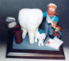 Personalized dental figurine, with his golf clubs, pet dog, cigar and more...a great gift for the Dentist who has it all!