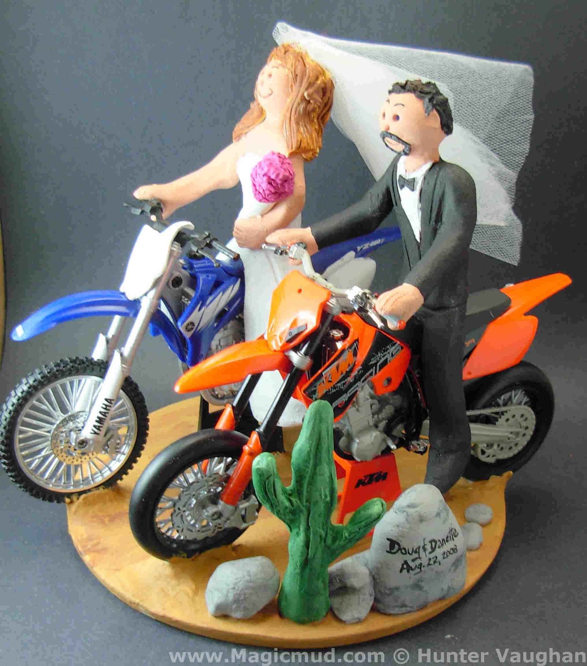 Dirt Bikers Wedding Cake Topper