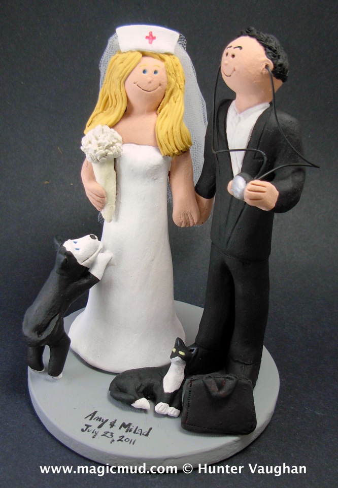 Doctor Weds Nurse Wedding Cake Topper
