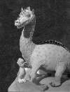 Original Dragon statue, handmade of fired clay