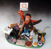 Ultimate Bar Mitzvah Gift!!.. memories will live on in this detail laden clay caricature showing the Birthday Boy in action!...surrounded by his favorite items!