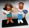 Aniversary clay caricature with calendar date circled!!