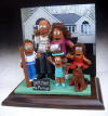 Great gift for house warming or realtors to client! The whole family outside of their new home...simply let us know about the family and email a picture of the new house.