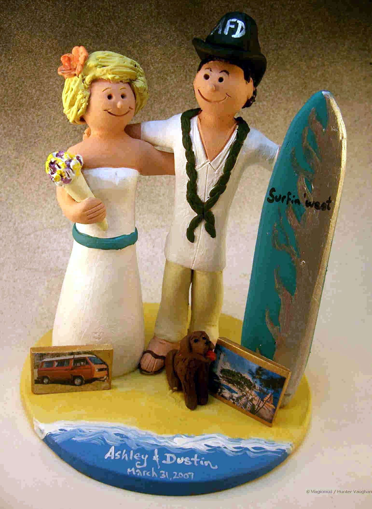 Hawaiian Wedding Cake Topper