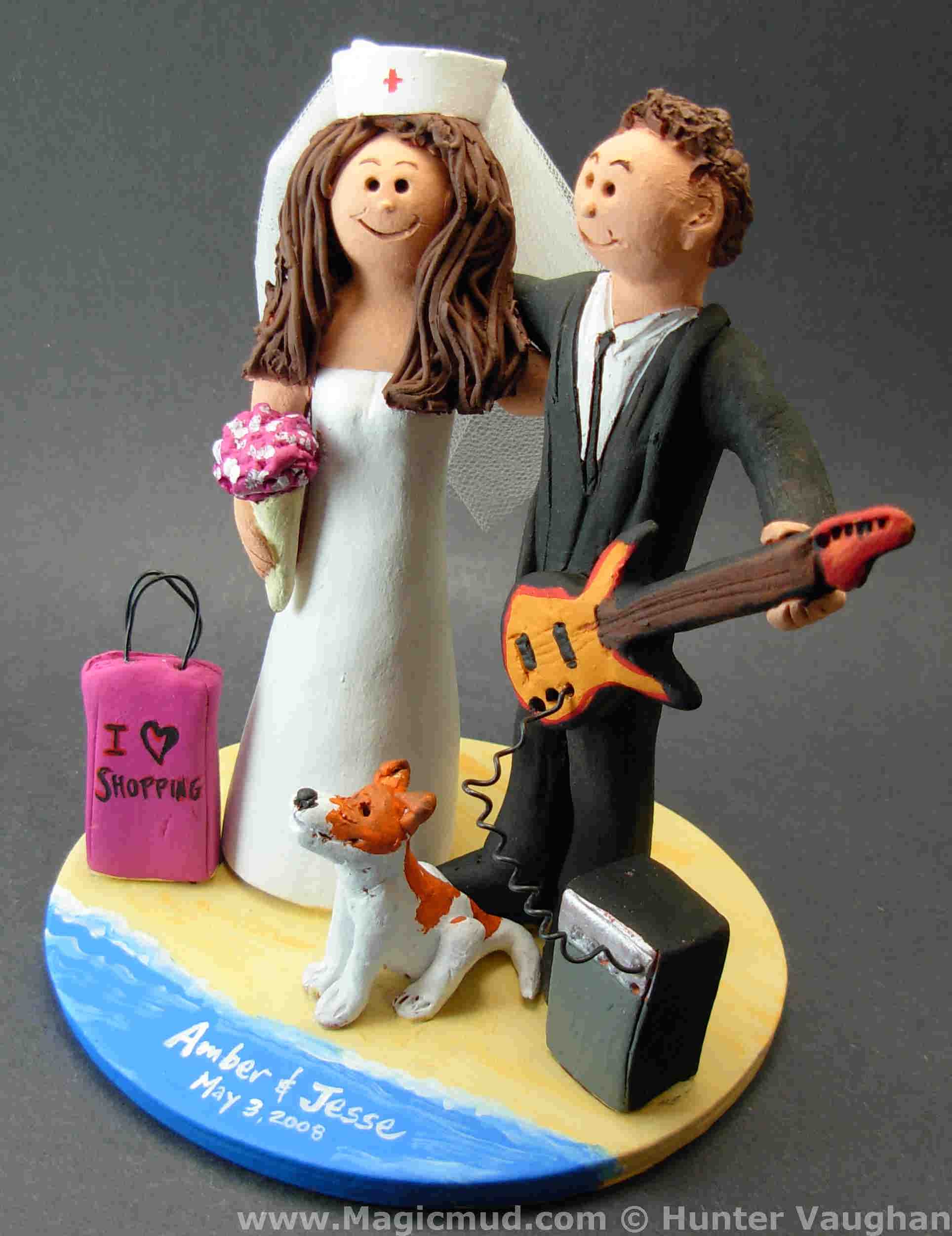 I Love Shopping Wedding Cake Topper