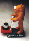 Clay Caricature of Lawnmowing guy 