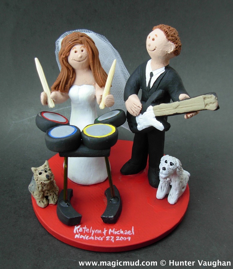 Rock Band Wedding Cake Topper