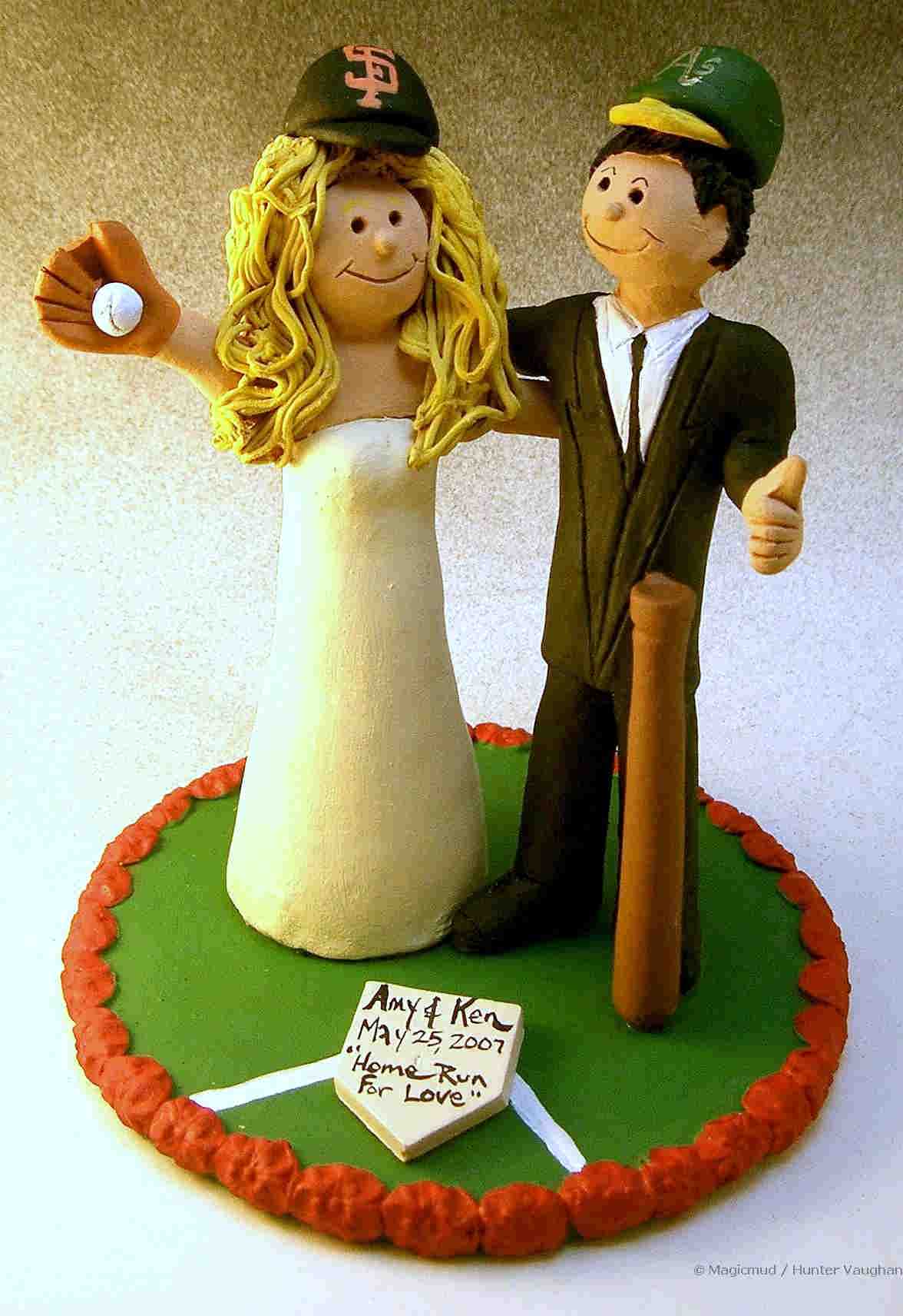 San Francisco Giant's Baseball Wedding Cake Topper