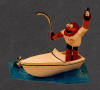 Custom fisherman figurine for a sportsman who likes beer and his boat