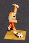 Personalized soccer figurine with his favorite beer