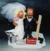 hockey player wedding cake topper