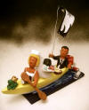 Wedding Cake Topper for couple who love to canoe...made to order