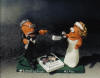 Personalized wedding figurine, he's singing to his greatest fan